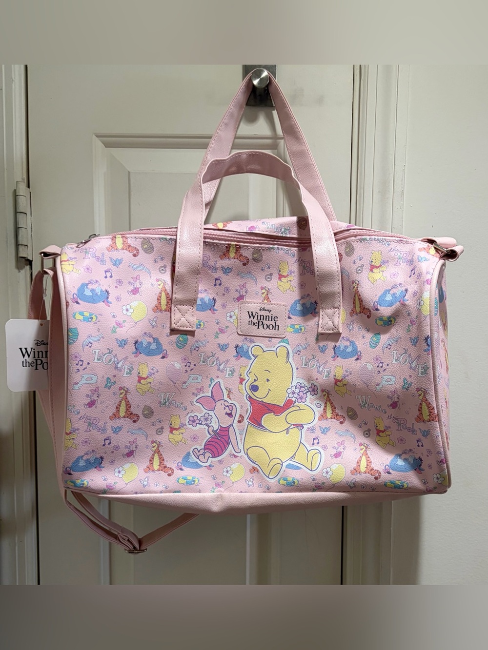 NWT Disney’s Winnie the Pooh Pink Graphic Travel/ Duffel Bag
